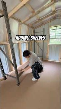 Increasing property value by adding shelves to my shed #DIY #shed #bluecollar #building #renovation