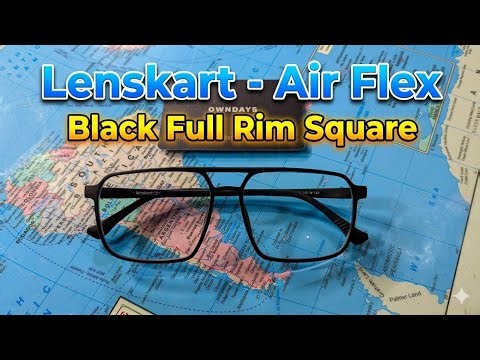 Lenskart - Air Flex Black Full Rim Square#indiaunboxed