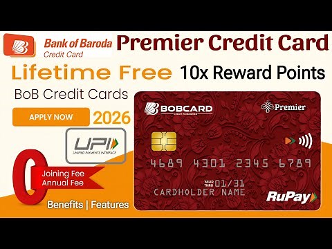 Bank Of Baroda Premier Credit Card Benefits | BOB Credit Card Online Apply | BOB Credit Card