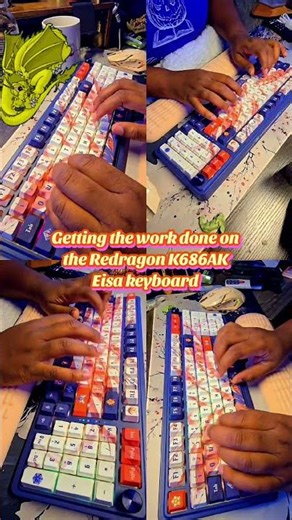 Redragon for the dragon lover. #asmrtyping #asmrkeyboard #mechanicalkeyboard #typing