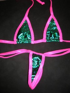 Exotic Dancewear Hologram Microkini Extreme Micro Bikini Stripper Exoticwear - Etsy