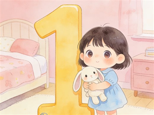 它就是数字“1”！它代表“一个”——1个苹果，1只小猫，1个独一无二的你！伸出手指比个“1”，大声说出它的名字！#数字启蒙 #认识1 #数学绘本 #早教