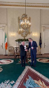 11K views · 563 reactions | Deeply honoured to accept the Seal of the Taoiseach from President Michael D. Higgins. | Micheál Martin | Facebook