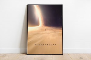 Interstellar Minimalist Poster | Christopher Nolan | Interstellar Gift | Space Art | Gargantua - Etsy UK