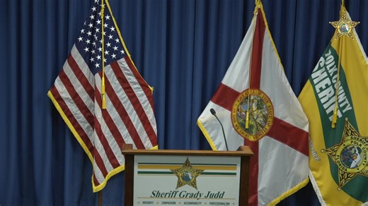 Florida’s Chief Financial Officer Blaise Ingoglia is with Sheriff Grady Judd this morning, as well as Hernando County Sheriff's Office Sheriff Nienhuis, Hardee County Sheriff's Office Colonel Roberts, Pasco Sheriff's Office Sheriff Nocco, Port Richey Police Department Chief Ruggiero, and Sarasota County (FL) Sheriff's Office Major Brown, highlighting Florida’s Immigration Enforcement policies and priorities and our commitment to public safety. | Polk County Sheriff's Office