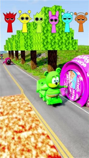 Skibidi Toilet VS Gummy Bear VS Crazy Frog Bollard Barbie Crush #91 #shorts #shortsmods #emmabeamng