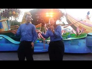 Erin and Ty Signing Princess Tiana Parade Float (ASL)