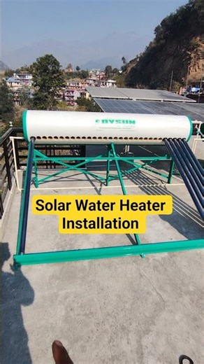 Solar Water Heater Installation #solar #solarsystem #solarwaterheater
