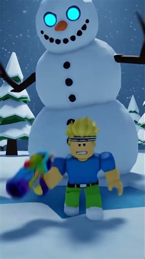 “Blitz vs GIANT SNOWMAN ☃️😱 (It Came To Life!) | Roblox Short”