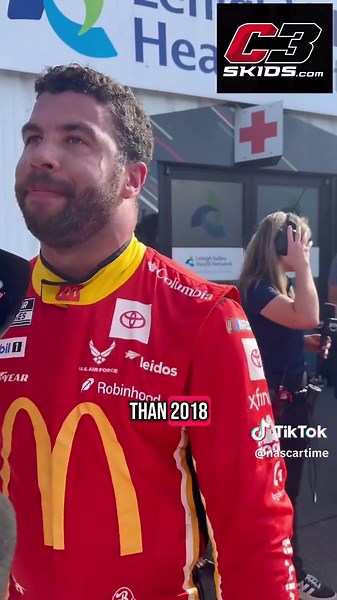 Full care center interview with Bubba Wallace. #Tatcha #NASCAR #fyp #fypシ #motorsports #tiktok #nascartiktok #viral #pocono #bubbawallace