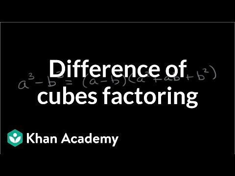 Difference of cubes factoring | Polynomial and rational functions | Algebra II | Khan Academy