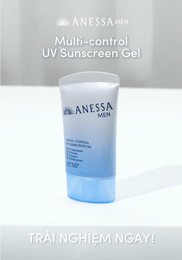Giải pháp chống nắng toàn diện dành cho nam giới, 12 giờ da không bóng dầu #ANESSA #AnessaMEN #AnessaUVGelForMen #ChongNangSo1ChauA #kcn