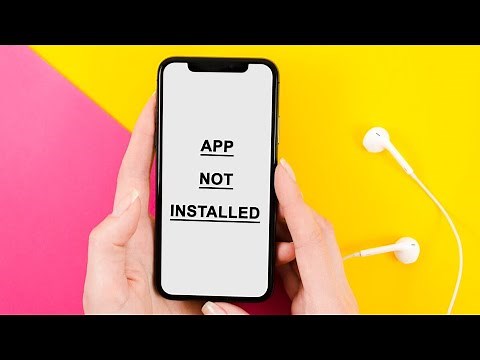 Comment régler le problème d'application non installée.