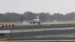 10K views · 342 reactions | RAAF E-7A Wedgetail A30-003 landing on runway 12 RAAF base Wlliamtown After a heavy rain shower. Video by mate Josh as i took photos (he left his camera at home) https://www.facebook.com/profile.php?id=61569169067454 #fighterworld #williamtownplanespotting | Williamtown Plane Spotting | Facebook