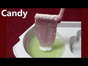 粉と水で作るグミ Making gummy candy