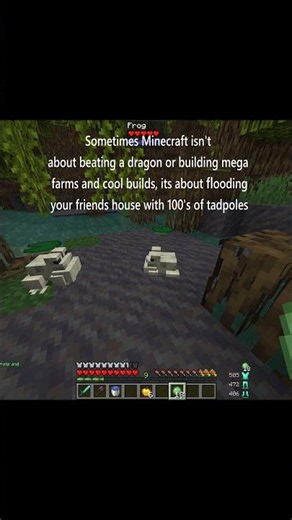 How to Properly Use Tadpoles in Minecraft 🐸🏠 #minecraft #gaming #viral #memes