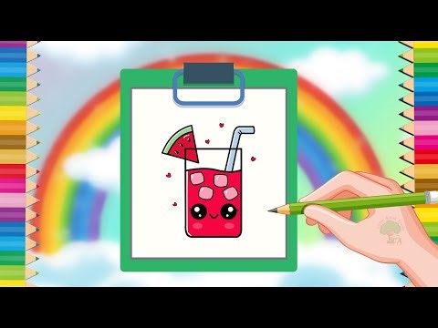 How to Draw Watermelon Juice 🍉🥤 | Easy Watermelon Juice Drawing Step by Step
