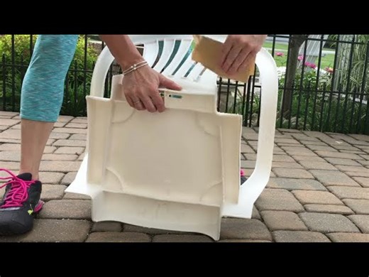Cut a plastic chair in half for this brilliant plastic chair makeover idea!