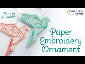 Geometric Origami Dove (Paper Embroidery)