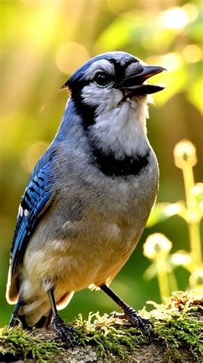 Blue Jay Singing in Sunlit Forest 🌿🎶 | Pure Natural Birdsong