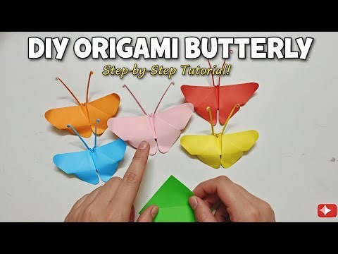 "How to Make Beautiful 3D Paper Butterflies 🦋 ✨" Easy Paper Butterfly Craft Idea for School Projects