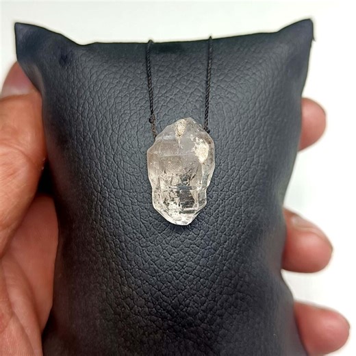 Herkimer Diamond Necklace: Raw Crystal Boho Necklace, Waterproof Necklace, April Birthstone, Herkimer Diamond Jewelry, Dainty Pendant, - Etsy