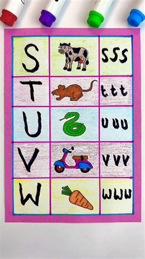 Learn the Letters S-T #shorts #shortvideo #education #art #reels