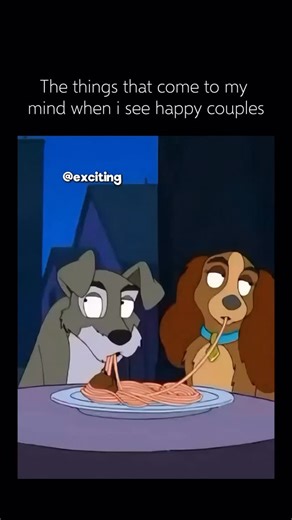 Exciting on Instagram: "🎬 Fun fact: “Lady and the Tramp” Animators studied real dogs extensively, even filming how different breeds ate spaghetti, to make the famous dinner scene feel as natural as possible."
