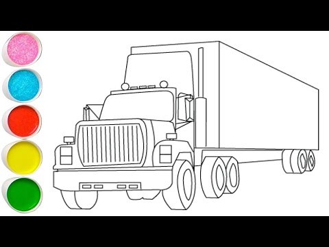 How to draw a truck easy step by step | truck drawing and coloring tutorials ‪@Izamnaart1‬