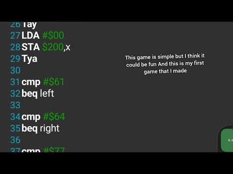 My first game in easy6502 #programming #games