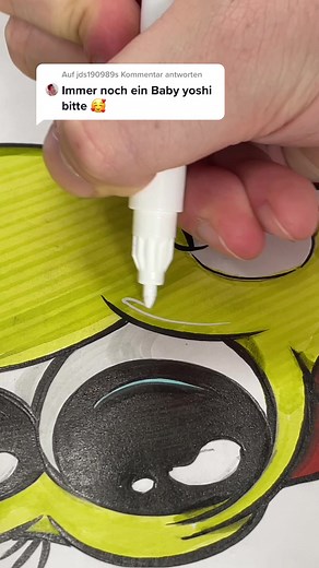 @jds190989 antworten mach das Herz ♥️ wenn du ihn niedlich findest 😊#yoshi #illustration