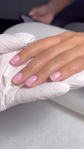 Harriet Westmoreland on Instagram: "Cutie French 🎀 Shades used - Cutie biab x Daisy art gel @the_gelbottle_inc #ad #french #mani"