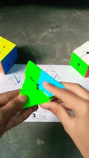 Pyraminx Cube Trick!🤩 #pyramid #shorts #rubikscube #viral