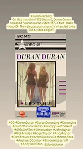 #Duraniversary On this month in 1983 (March), Duran Duran released "Duran Duran", a video compilation that is sometimes unofficially referred to in print as the "Duran Duran video album" or "Duran Duran: The First 11 Videos"!!! #DD #DuranDuran #DuranDuranLive #DuranLive #DuranDuranVideoAlbum #Rio #PlanetEarth #LonelyInYourNightmare #CarelessMemories #MyOwnWay #HungryLikeTheWolf #Nightboat #GirlsOnFilm #SaveAPrayer #TheChauffeur #IsThereSomethingIShouldKnow #SimonLeBon #JohnTaylor #NickRhodes #Ro