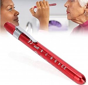 Pen Light with Pupil Gauge, LED Medical Penlight for Nurses Students Doctors, Professional Reusable Diagnostic Lamp Clinical Pen Ophthalmic Examination Pupil Check Pen