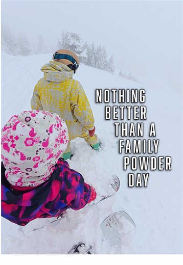 We LOVE powder days! There really is nothing that compares to riding untouched powder lines. Especially when you get to share the fun with your family too! I honestly have sat here writing this and deleting and rewriting it so many times because it’s so hard to put into words how it feels to share days like this with your wife and daughter. Normally I’d want to be the first to drop and get the freshies but when I’m with them I truly love being last. Letting them have the first tracks and followi