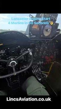 Avro Lancaster - 4 Engines Start in 60 Seconds - Rolls Royce Merlin