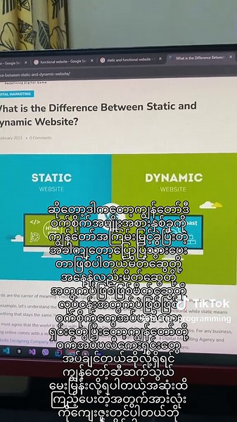 Two types of websites 🧑‍💻#myanmar #myanmartiktok🇲🇲🇲🇲 #fasterprogramming #fluttermyanmar #flutter #flutterdevelopermyanmar