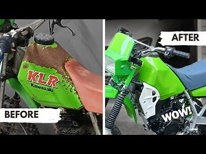 How to Restore Your Motorbike Fuel Tank - DIY Paint & Body Filler Guide (KLR 250)