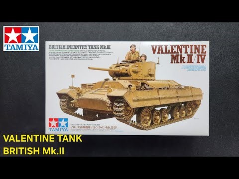 TAMIYA Valentine Mk.II/IV Tank | Vintage 1/35 Military Model Kit Unboxing