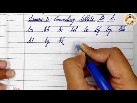 Cursive writing for beginners Course | Lesson -5| Connecting letters to b