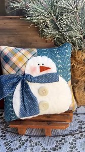 PRIMITIVE SNOWMAN PILLOW - Dough Bowl Filler - 5" Small Pillow - Handmade Christmas Gift -ornament - Etsy