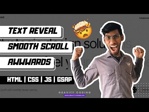 Text Reveal Effect Using GSAP Scroll Trigger | Smooth Scroll | Awwwards Website | Gravity Coding