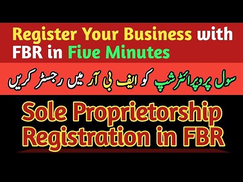 How to Register Business with FBR | Sole Proprietorship FBR Registration 2024 | Financial Analyst
