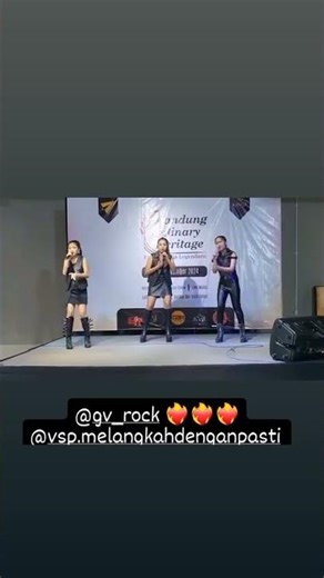hot sexy trio band girl rock Indonesia performance