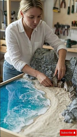 Making a Realistic Tiny Ocean Epoxy Table! 🌊