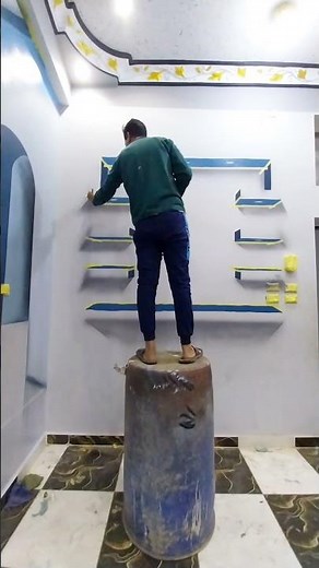 A professional 3D library drawing on the wall 😱😱😱 #art #3d #Three