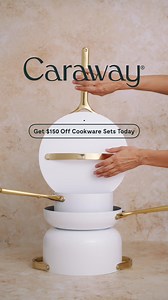 Meet the internet's favorite Cookware Set from Caraway. 🍳 Non-Stick for Easy Cooking & Cleaning 🙌🏼 Comes with complimentary storage organizers 🧪 Non-toxic for healthy eating 📦 Free 30 day trial | Caraway