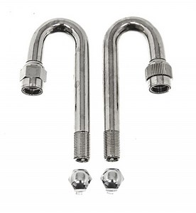 Wheel Masters Tire Pressure Valve Extenders - 180-Degree Bend - Aluminum Rear Wheels - Qty 2 Wheel M