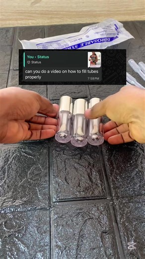 Filling Lip Gloss Tubes with a Syringe and Pipette